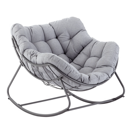 Fauteuil oeuf à bascule  Gris & Graphite